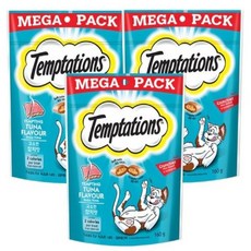 템테이션 고양이 스낵, 고소한 참치맛, 160g, 3개