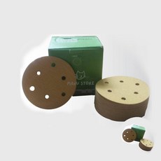 [투마누] 샌딩기패드 사포기계패드 사포기계교체용사포 125mm 6H 샌드페이퍼 100매입 120방, 1