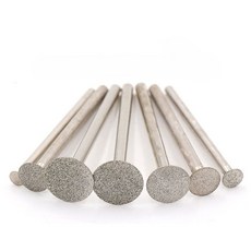 七彩翡翠3.0杆粗砂60目K針薄片，適用於翡翠開窗、流氓窗雕刻細修，快速研磨，安全耐用, 1個, 3杆60目K針6mm,本賣場商品滿百才出貨(不含運)