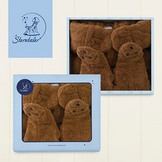 【STERNTALER】德國棕熊長袖厚兔裝禮盒/彌月禮盒 (62-74 cm), 62cm, 棕色