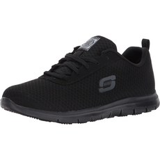 Skechers 여성용 Ghenter Bronaugh 푸드 서비스 슈즈 블랙. 5.5 와이드(넓은 발볼)