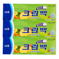 크린랩 뽑아쓰는 크린백 30cm x 45cm (대) 100매 2개+100매 추가증정, 1개, 3개입