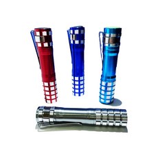 輕便繽紛多彩小手電筒105 - 多色 銀藍紅 照明手電筒, 1個