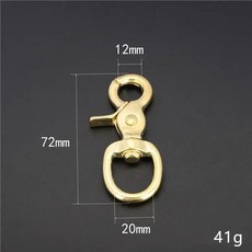 2/5Pcs 10-38mm 단단한 황동 금속 회전 랍스터 버클 가방 스트랩 스프링 스냅 후크 키 체인 트리거 클립 DIY 하드웨어 액세서리, [00] Brass-Round-20mm, [00] 2Pcs
