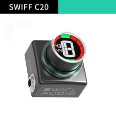 SWIFF Audio 地板單顆調音器 C10 C20 吉他調音器 單顆效果器 體積小不佔空間, 1個, C20(新版彩色螢幕）