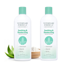 Veterinary Formula 강아지 샴푸 473ml 2개 알로에베라 베이킹소다 오트밀함유 강아지 저자극 샴푸 무향, 473g
