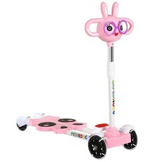 兒童四輪閃光滑行車 寶寶蝴蝶剪刀滑滑車 兒童禮物, 粉色/無音樂無閃光, 1個