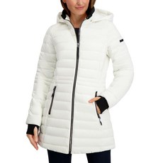 노티카 Nautica 여성용 Lt 다운 재킷 후드 포함 3/4 길이 블랙. L 205579 8590065222, XL
