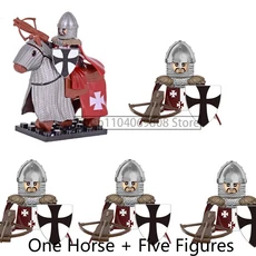 중세 병사 피규어 블록 울프 나이트 로마 황금 말 액세서리 소년 장난감 선물 N07, 02 GH0262GH0259