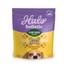 HALO 嘿囉 低敏舒膚 犬用零食, 1個, 香蕉花生酥餅226g