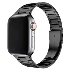 티엑스엘엑스 애플워치 경량형 메탈 스트랩, 블랙, 1개 블랙, 1개