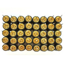 프로 20세트 20대용 성냥갑 Domeka Tomy 64 자동차 모델용 타이어가 있는 합금 바퀴, 4 spoke gold
