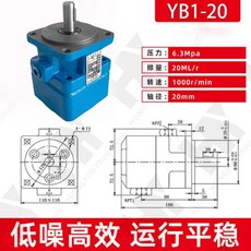 베인 펌프 오일 유압 정량 단일 스테이지 고압에 적합, 1개, 2. YB1-20