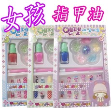 兒童指甲油化妝套裝：安全無毒，親子遊戲家家酒玩具，生日禮物交換禮物首選, 1個, 隨機一個, 隨機一個