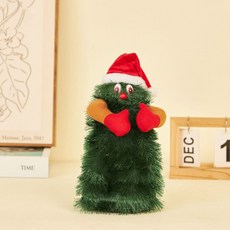 聖誕節禮物跳舞聖誕樹搖擺旋轉音樂電動小孩玩具聖誕節禮物擺件跨境, 大號, 1個