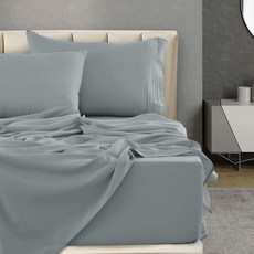 LUX Décor 트윈 시트 세트 - 3피스 울트라 소프트 극세사 침대 시트 플랫 시트 포함 40.6cm(16인치) 딥 포켓 매트리스 커버 및 베개 커버 쿨링 및 통기성