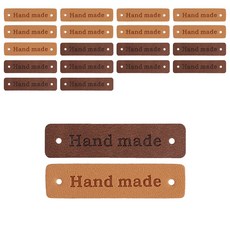 [모핸] 가죽라벨 핸드메이드, 20개, 혼합