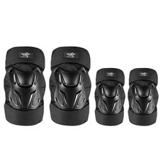 風之守護 機車騎士短款防摔護膝護肘四入組 重機騎士護具, 1個