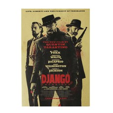 포스터리 빈티지 영화 포스터 A스타일 크래프트지 레트로 감성 인테리어 벽장식 카페 소품, M59-장고 분노의 추적자