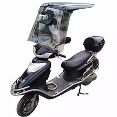 오토바이 지붕 캐노피 막이 비가림막 스쿠터 양산 지붕커버 와이퍼 바람막이 덮개 그늘막 오토바이지붕, 레드컬러쉬【2인용차단+공구증정】