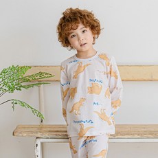 키키스토리 더디노 긴팔 자가드 실내복