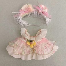 인형드레스 봉제 인형의류 스커트 모자 인형옷입히기 여자아이돌의상, J, 1개