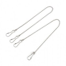 2P 양방향 클립형 메탈구슬줄 군번줄 큐방고리줄 구슬줄 큐방줄 볼체인 연결줄, 1개