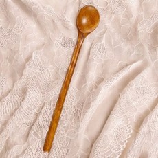 7day 로즈우드 옻칠 롱 티스푼(대) 수저 깊은 컵용, 1개, 우드