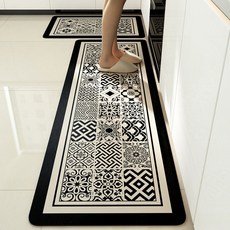 LANNY HOME 廚房地墊, 1個, 美式復古,大款：長120cm 寬40cm