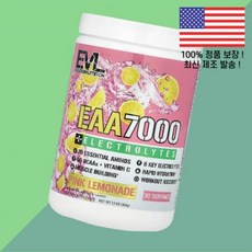 에블루션 뉴트리션 EAA 아미노산 7000 전해질 일렉트로라이트 핑크 레모네이드 13온스 369g EVL Electrolytes Pink Lemonade 13oz