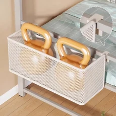 새로운 탄소강 침대 수납 바구니 바퀴가 달린 이동식 밑 공간 절약형 바닥 카트 침실용, 01 White