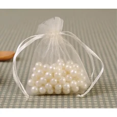 흰색 보석 선물 포장 오간자 가방 웨딩 크리스마스 드로스트링 파우치 10x15cm 200 개, 01 10x15cm-200pcs, 21 Beige