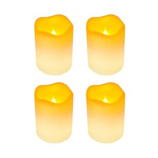 파티짱 LED 캔들 양초 파티 장식 인테리어 소품, LED 양초 (소) 6cm, 4개