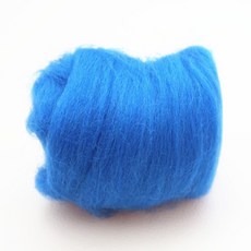 66S 블루 컬러 시리즈 양모 섬유 바늘 Felting 젖은 Felting 양모 Felting 수제 회전 DIY 공예 재료, 76, 200g, 1개