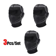 탄성 통기성 발라크라바 모자 오토바이 헬멧 내부 모자 야외 스포츠 사이클링 풀 페이스 마스크 자전거 스키 헬멧 라이닝, [01] 3PC-Set