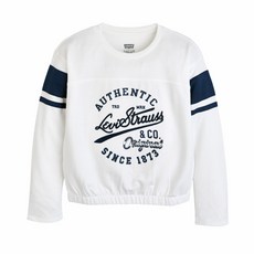 매장정품 LEVI'S 리바이스 LEVIS KIDS 바시티 크롭 긴팔티(주니어) 화이트 V253TS303P 1259684