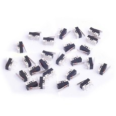 AC 1A 125V 3핀 SPDT 리미트 마이크로 스위치 롱 힌지 레버 25팩 CYT1073, 단일