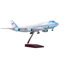 에어포스원 모형 미국 대통령 공군 1호 B747 항공기, 보잉 B747-47cm (바퀴형)
