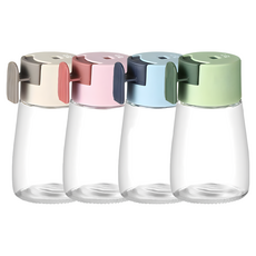 按壓式定量調味罐 控鹽瓶 玻璃調味罐 料理調味罐, 1個, 180ml