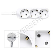 3구 1.5M 스위치없는 멀티탭 가정용 전기선 콘센트 10A