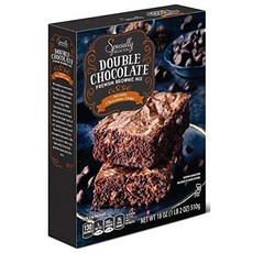 특별히 선택된 프리미엄 더블 초콜릿 브라우니 믹스 - 18온스 Specially Selected Premium Double Chocolate Brownie Mix - 18 oz, 510.29g, 1개, Double-Chocolate