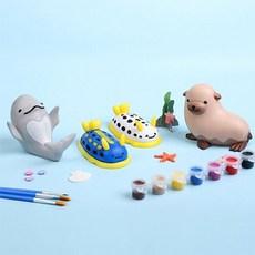 라돈 멍냥이 언더더씨 컬러링 DIY키트 패키지, 랜덤