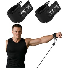 Breaking Limits Wrist Cuffs Gym - 케이블 기계용 손목 스트랩 체육관용 리프팅 커프 측면 레이즈 부착 체육관 101349, Breaking Limits Wrist Cuffs Gy