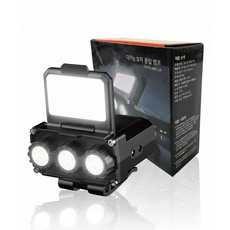 샤크빔 헤드랜턴 캡라이트 모션센서 충전식 LED 등산 백패킹 낚시 작업등, 블랙, 1개