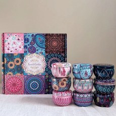 香薰蠟燭 乾花香薰 居家裝飾 香氛禮盒, C款 9個裝禮盒套裝,可備註味道