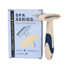SPA SERIES 寵物梳 雙排針解結去浮毛, 如圖所示, 1個