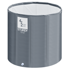 샵472 강화 패널 접이식 욕조 이동식 간이 원터치, 1개, 라이트 그레이