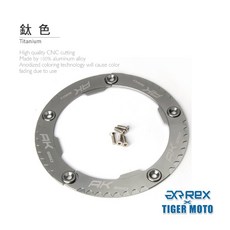老虎摩托 雷克斯 REX 光陽 KYMCO AK550 AK575 PREMIUM 後皮帶輪裝飾盤 鋁合金裝飾, 1個, 鈦色