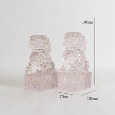 STTPEI 新中式金箔獅子裝飾擺件, 如圖所示