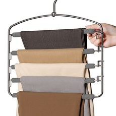 모루코 치마걸이 자국없는 논슬립 바지옷걸이 바지걸이, 1개, 그레이